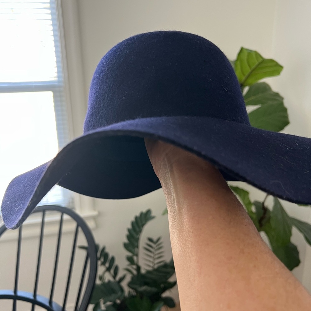 J. Crew Blue Wide-Brimmed Hat